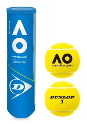 Dunlop Australian Open 4 Ball Can Tennis Balls