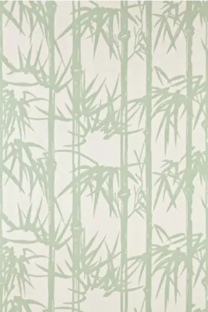 Farrow & Ball Wallpaper Bamboo BP2139 Green/Cream