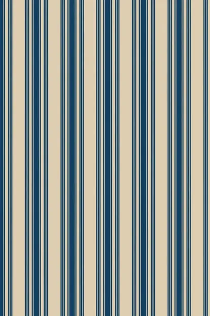 Farrow & Ball Wallpaper Tented Stripe ST1372 Teal / Beige