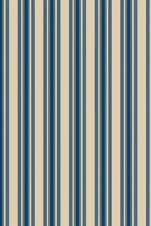 Farrow & Ball Wallpaper Tented Stripe ST1372 Teal / Beige