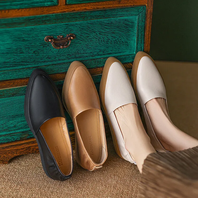 Flat Pointed Toe Pumps Female Platform Loafers