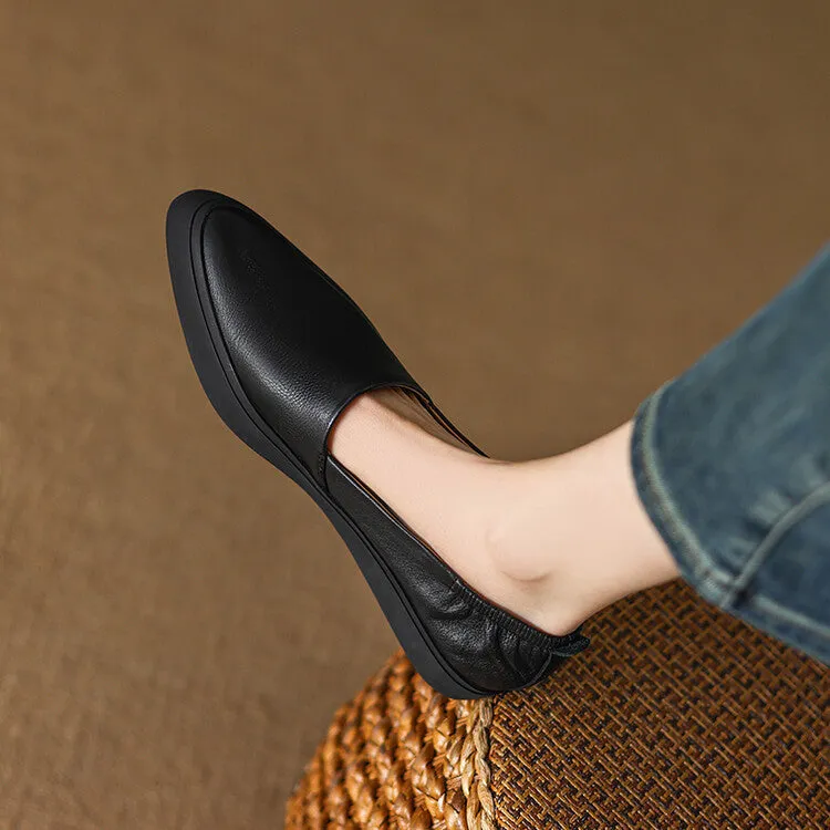 Flat Pointed Toe Pumps Female Platform Loafers