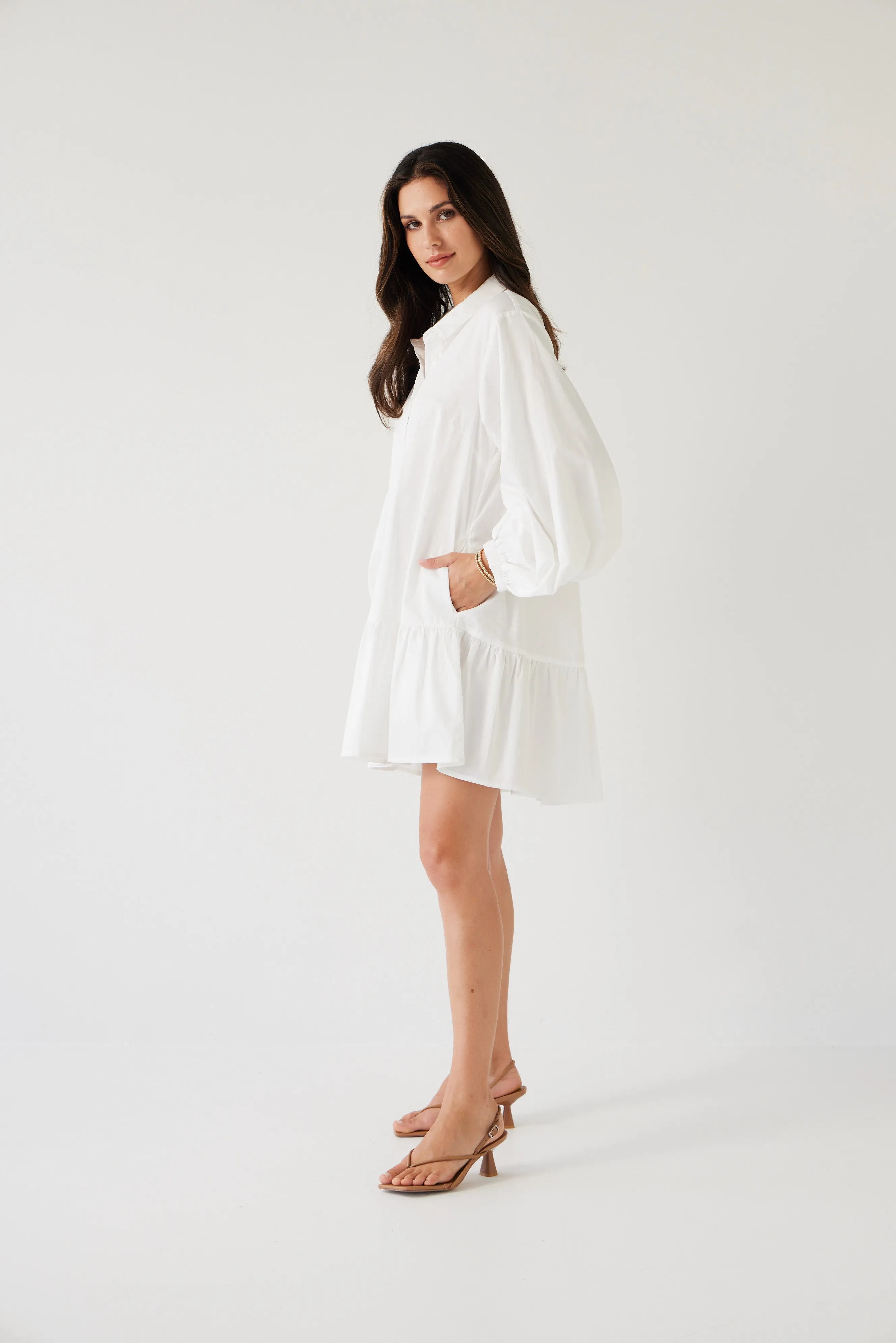 Flip Mini Dress | Porcelain