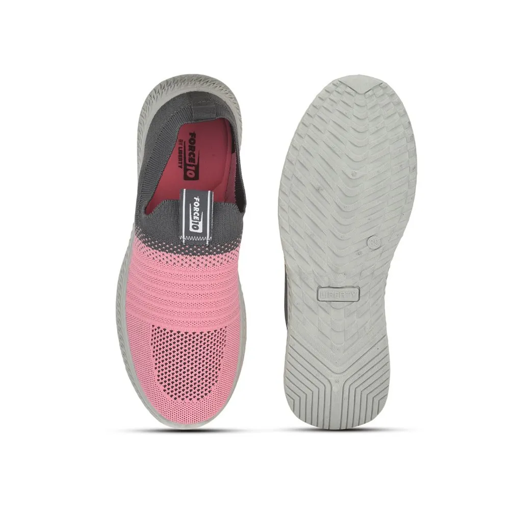 FORCE 10 Sports Non Lacing Shoe For Ladies (Pink) GRACE-5 By Liberty