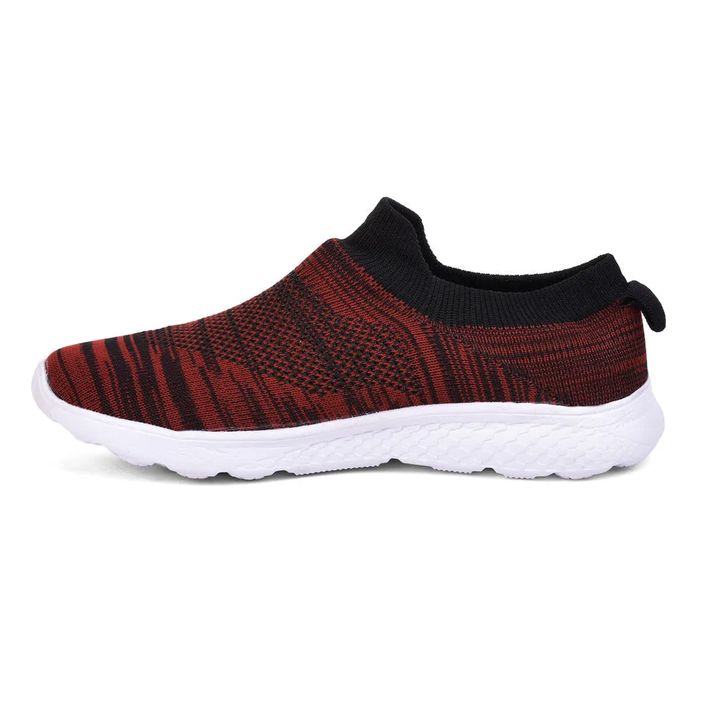 Force 10 Women Maroon Sports Non Lacing Walking Shoes (GARRY )