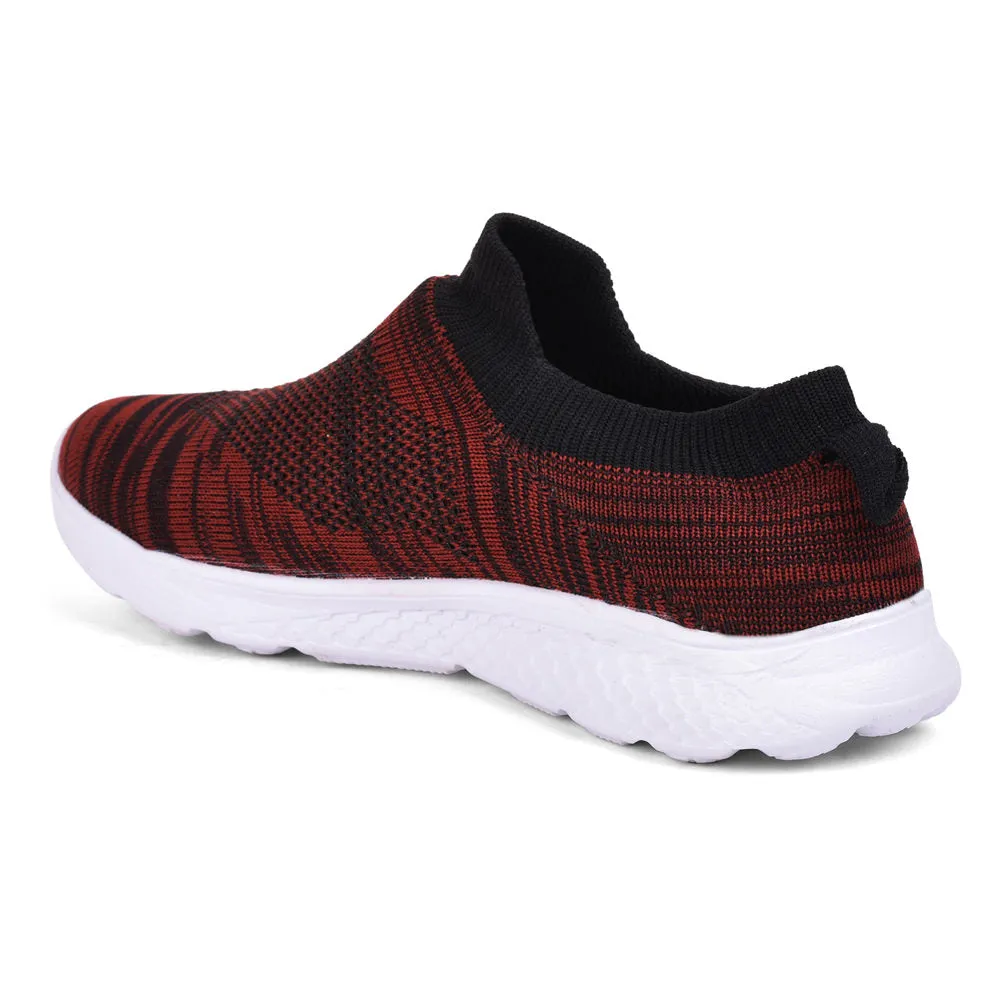 Force 10 Women Maroon Sports Non Lacing Walking Shoes (GARRY )