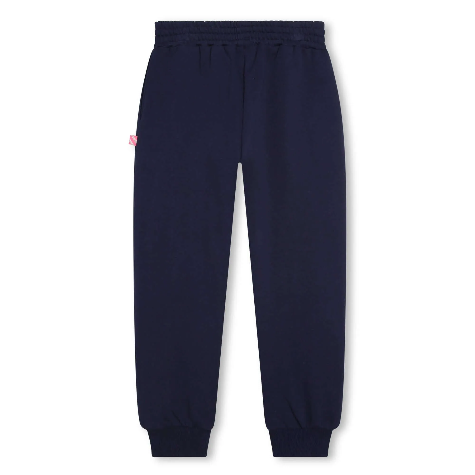 Girls Navy Sequin Jogging Bottoms