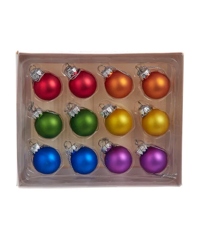 Glass Matte Pride Color Ball Ornaments