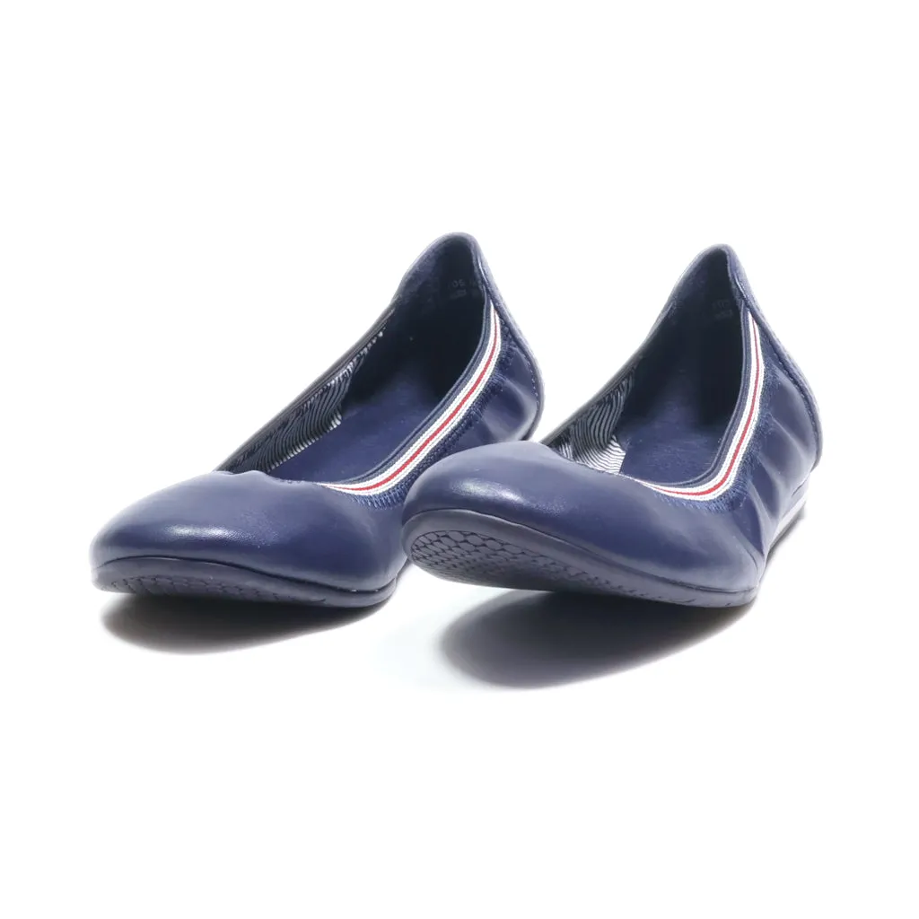 Graceland Ballerinas Leather Blue Colour For Women