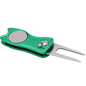 Green Fork, Great Rust‑Resistant Divot Repair Tool for Repair Courses(Green)