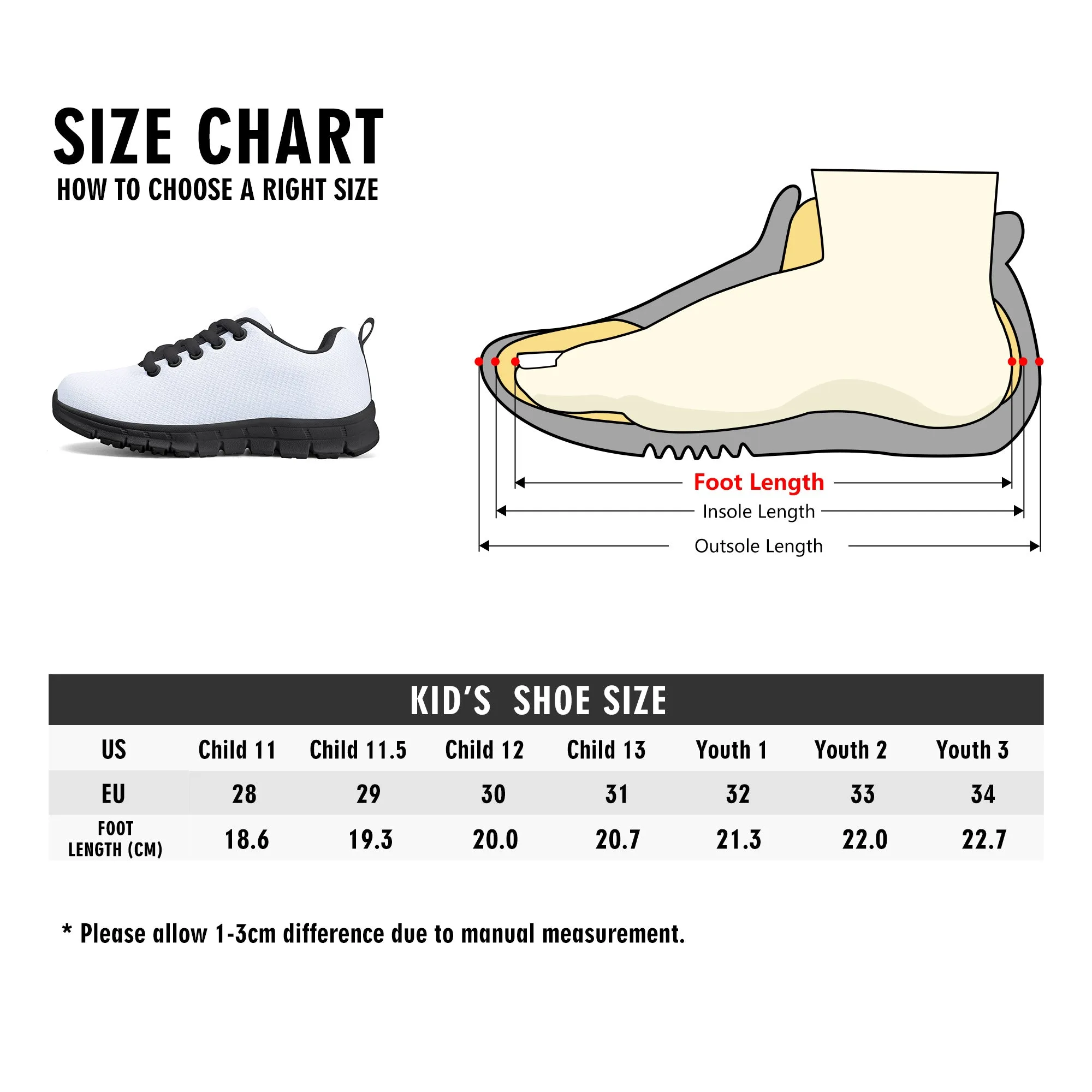 Kids Running Shoes | Back to School Kids Sneakers | Unisex Children's Running Trainers | Paw and Bone Gradient Pattern