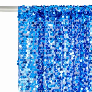 Large Payette Sequin 10ft H x 52" W Drape/Backdrop panel - Royal Blue