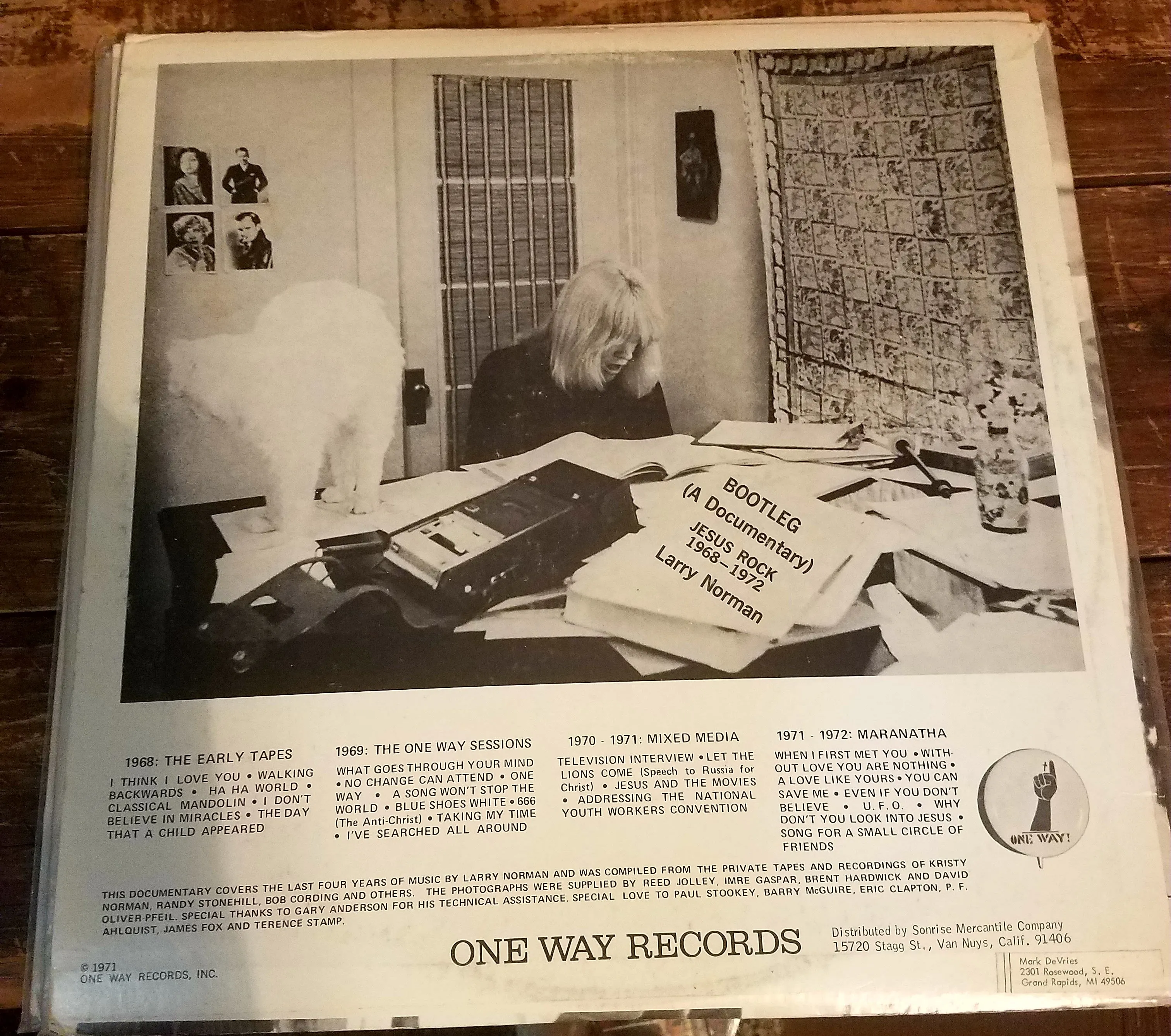 LARRY NORMAN - BOOTLEG (*Pre-owned "White Label" 2 LP Set, 1972, One Way Records)