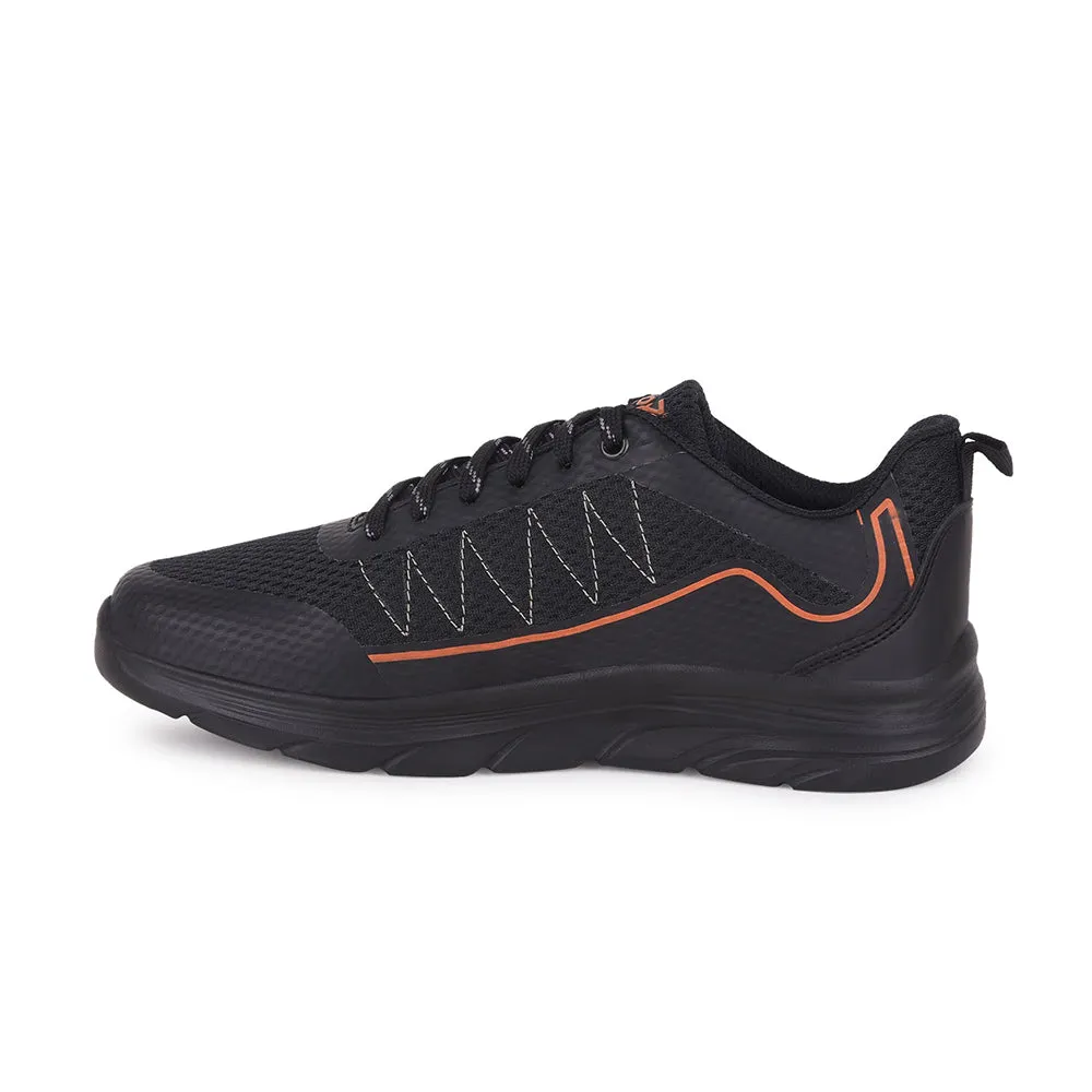 Leap7x By Liberty Mens ZIGGY-1E Black Sports Lacing Shoes