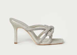 Loeffler Randall Margi Leather Bow Heeled Sandal in Cappuccino