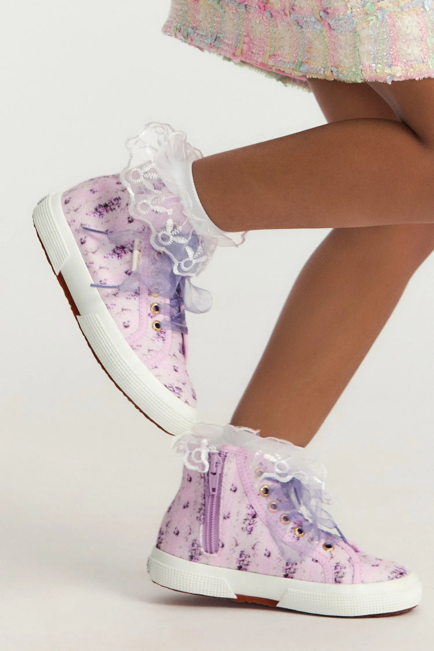 LoveShackFancy x Superga Girls Hightop Sneaker