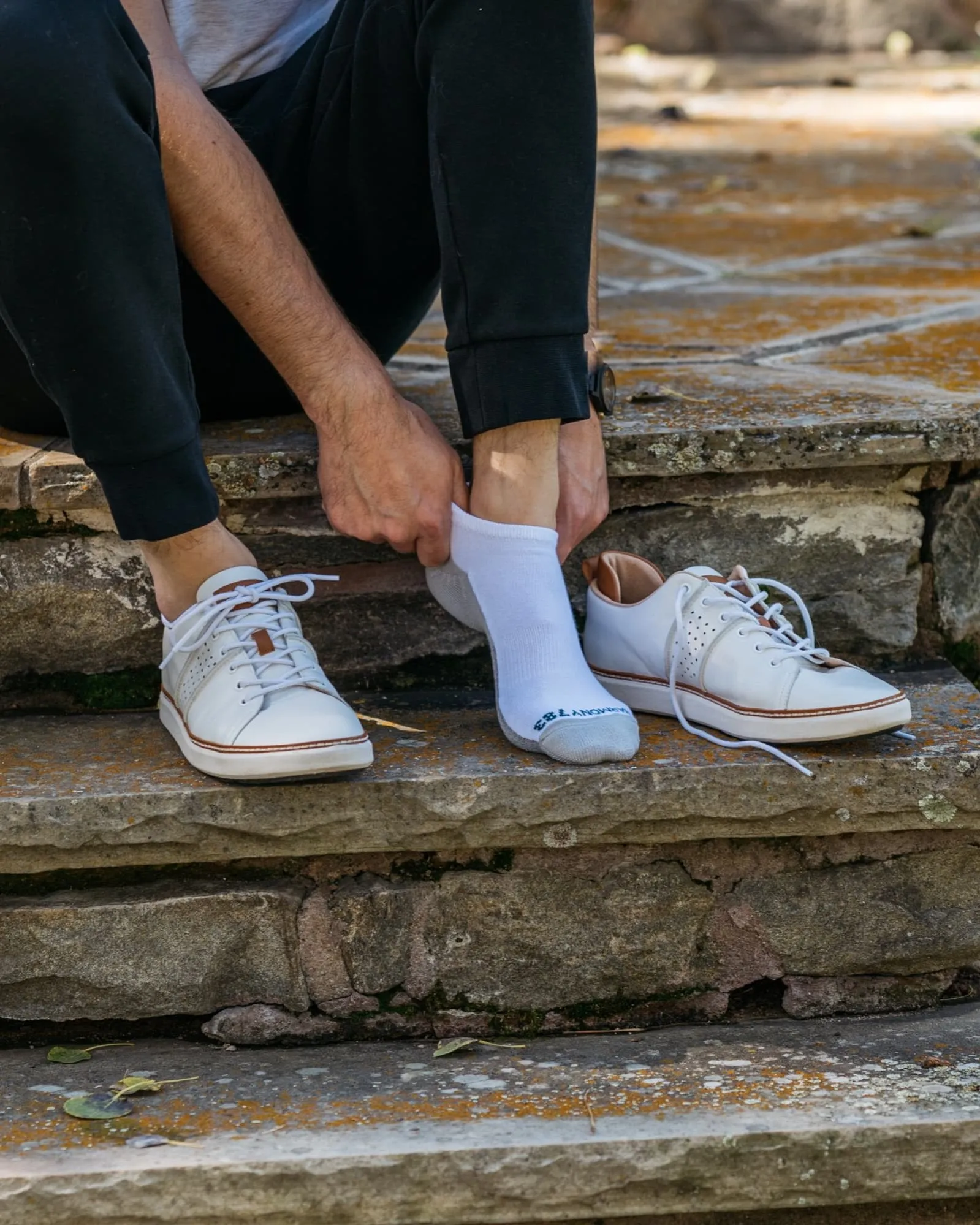 Low-Cut Grounding Socks • White Organic Cotton