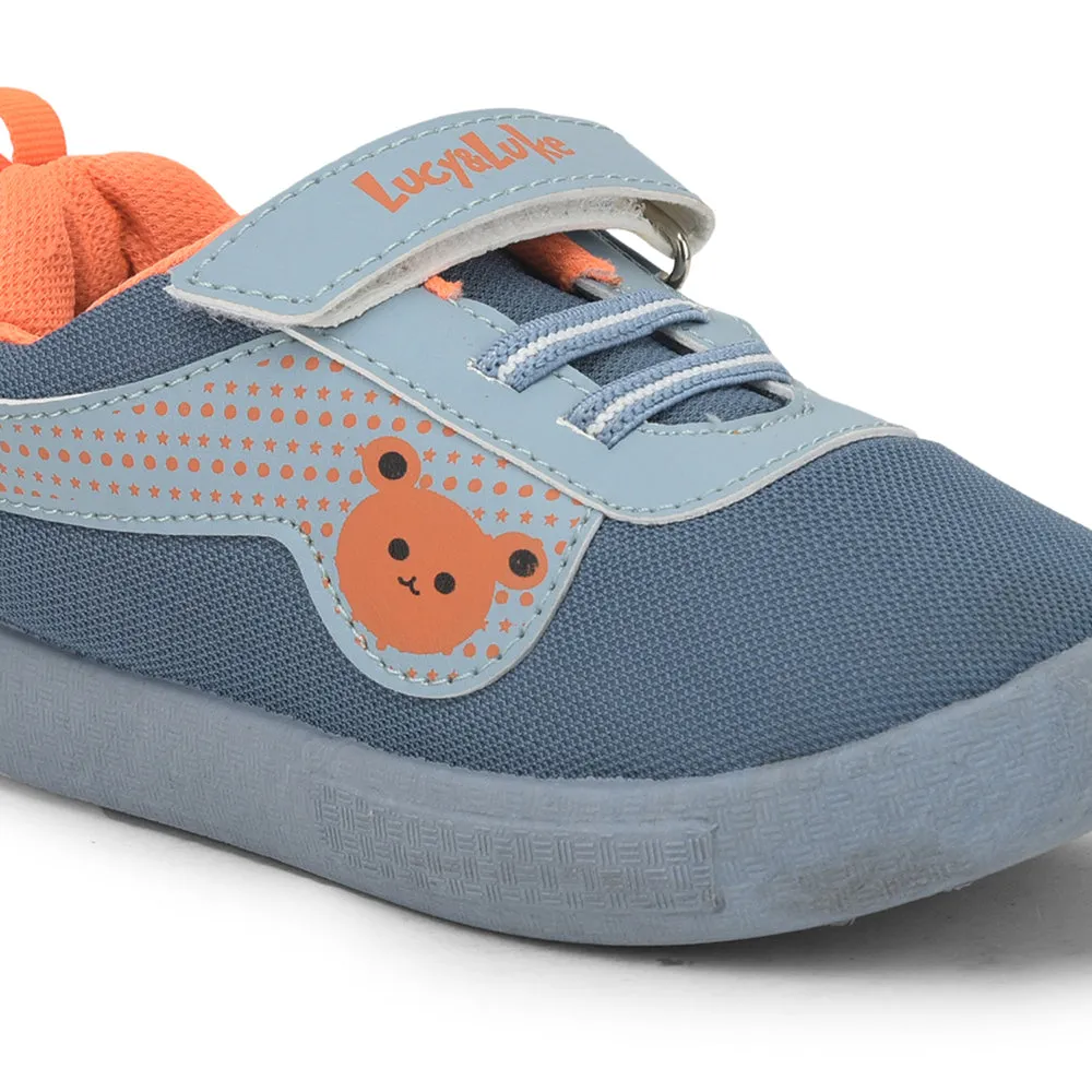 Lucy & Luke (Blue) Casual Non Lacing Shoes For Kids BASTIAN-2M By Liberty