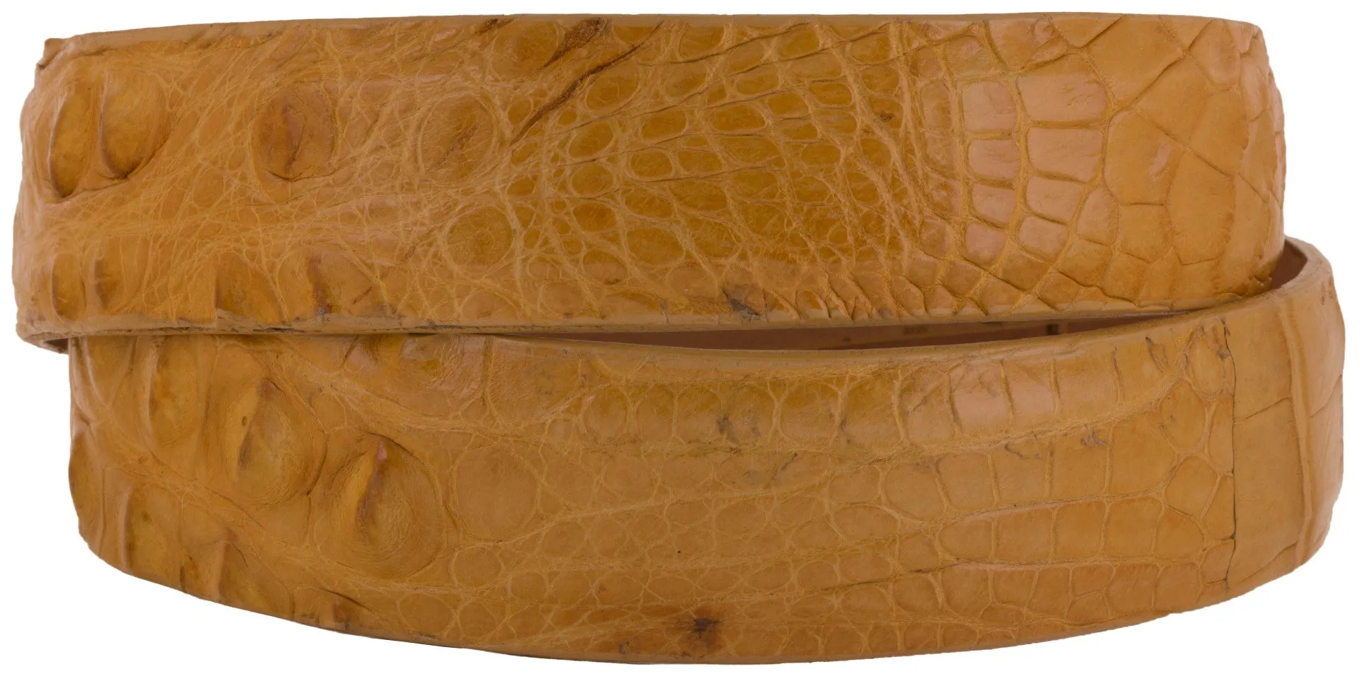 Mens Buttercup Genuine Alligator Skin Leather Cowboy Belt Round