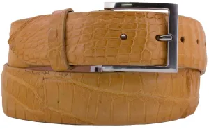 Mens Buttercup Genuine Alligator Skin Leather Cowboy Belt Silver