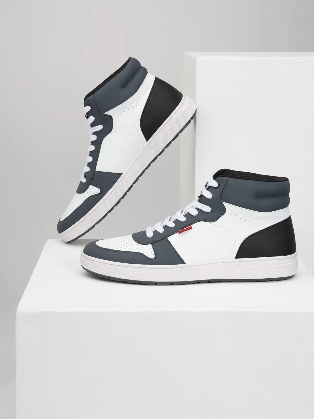 Men's Grey Colorblock Sneakers