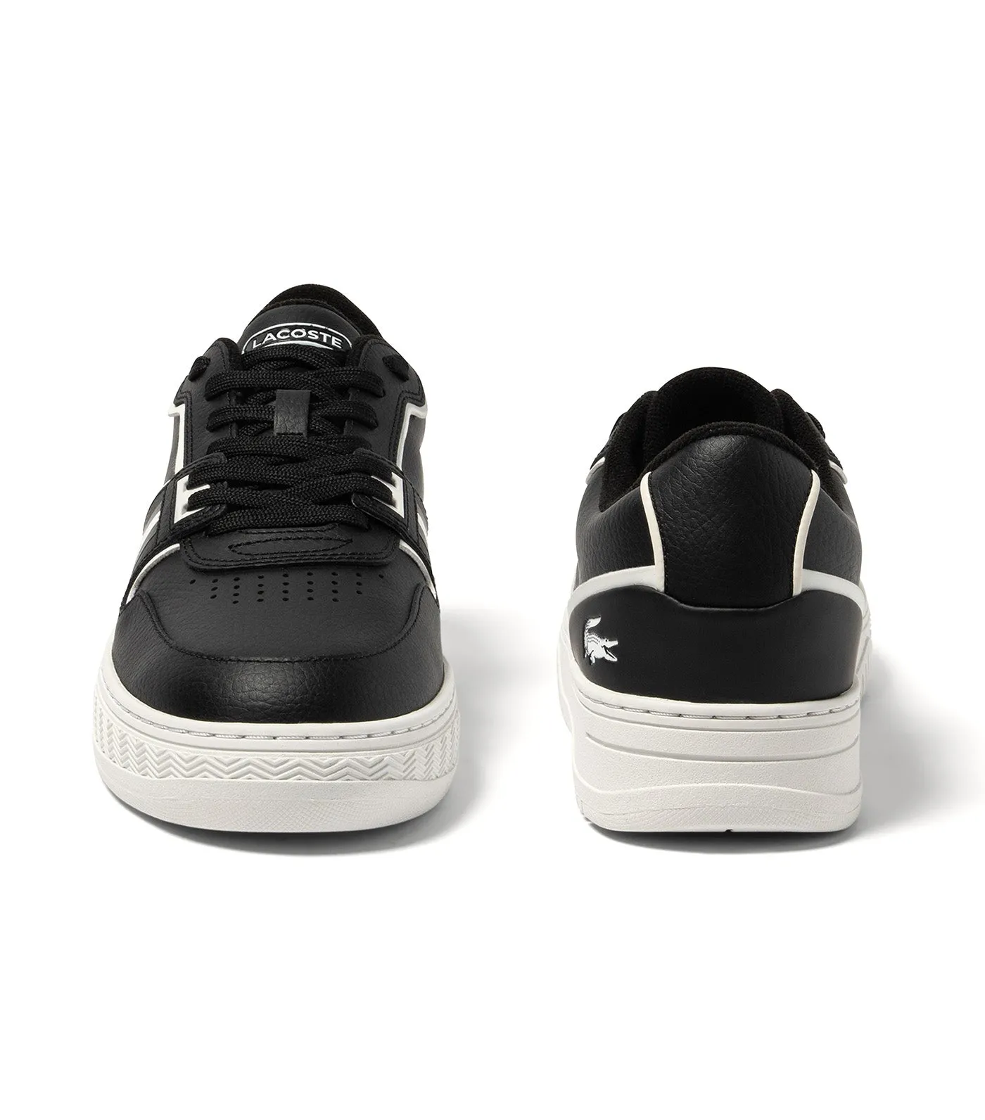 Men's L001 Baseline Leather Trainers Black/White