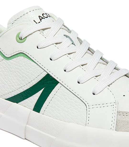 Men's L004 Leather Trainers White/Green