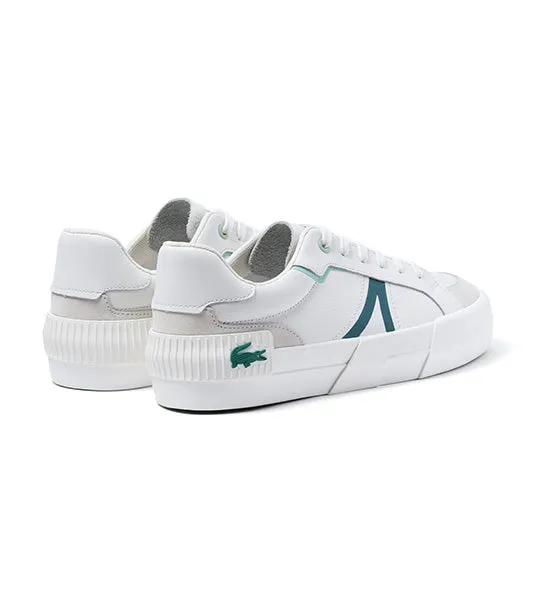 Men's L004 Leather Trainers White/Green