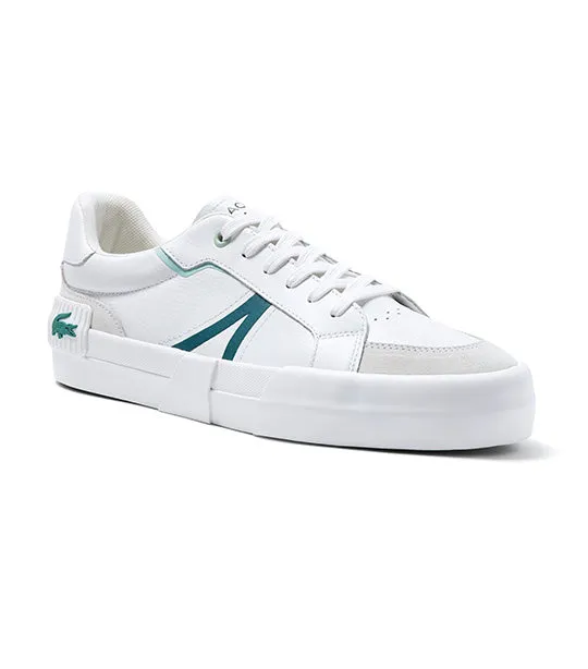 Men's L004 Leather Trainers White/Green