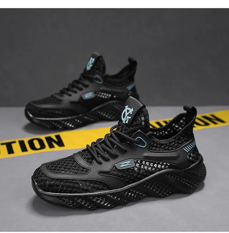 Men's Shoes Summer 2024 Large Mesh Shoes Men's Hollow Breathable Mesh Sports Shoes Men's Casual Trendy Shoes For Students