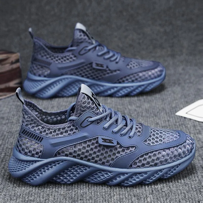 Men's Shoes Summer 2024 Large Mesh Shoes Men's Hollow Breathable Mesh Sports Shoes Men's Casual Trendy Shoes For Students