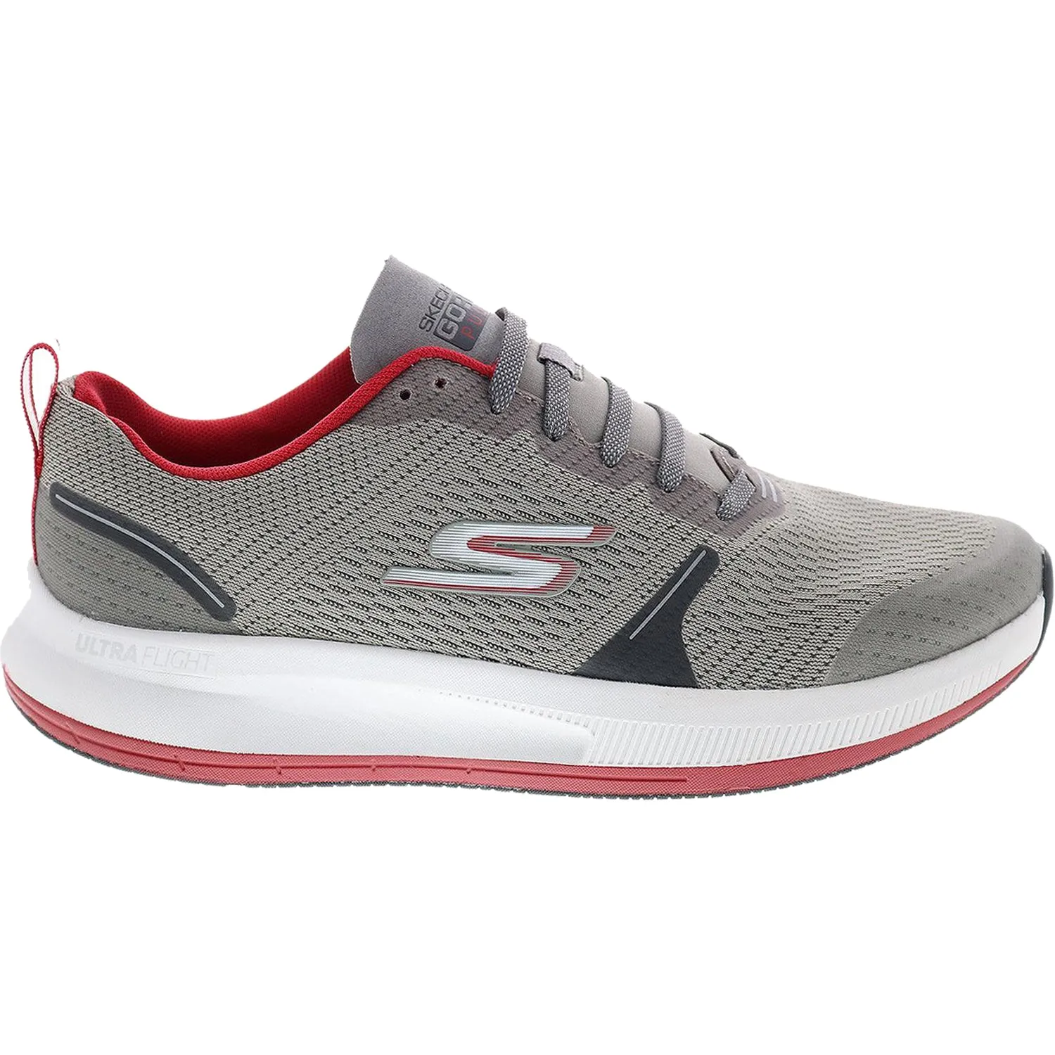 Men's Skechers GORun Pulse Specter Grey Fabric Mesh