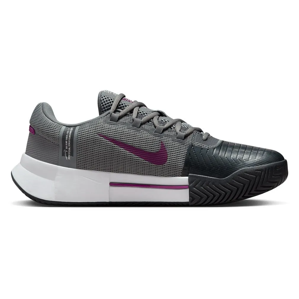 Mens Zoom GP Challenge 1 Tennis Shoes Smoke Grey and Sangria