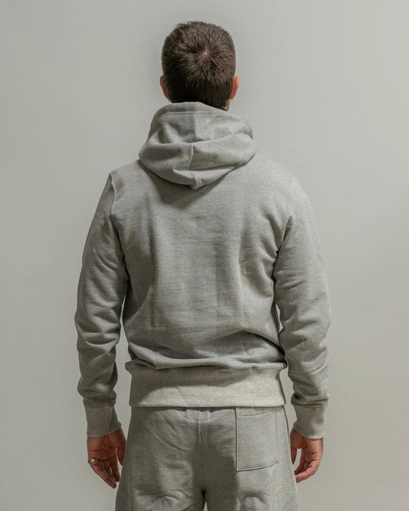 Merz b. Schwanen 382 Loopwheeled Hoodie Grey Melange