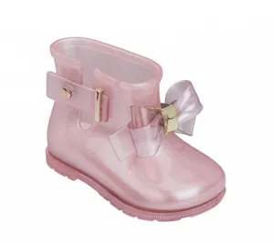 Mini Melissa Girls Pink Sugar Rain Princess Boots