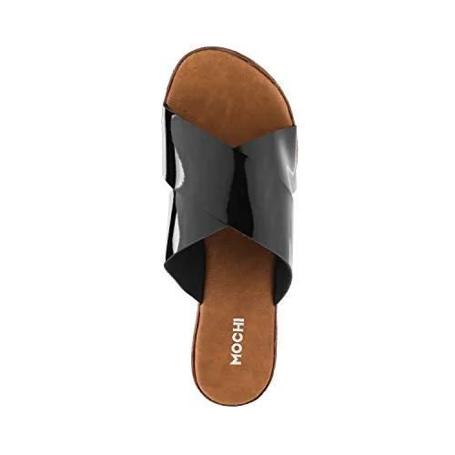 Mochi Womens Synthetic Black Mules (Size (6 UK (39 EU))