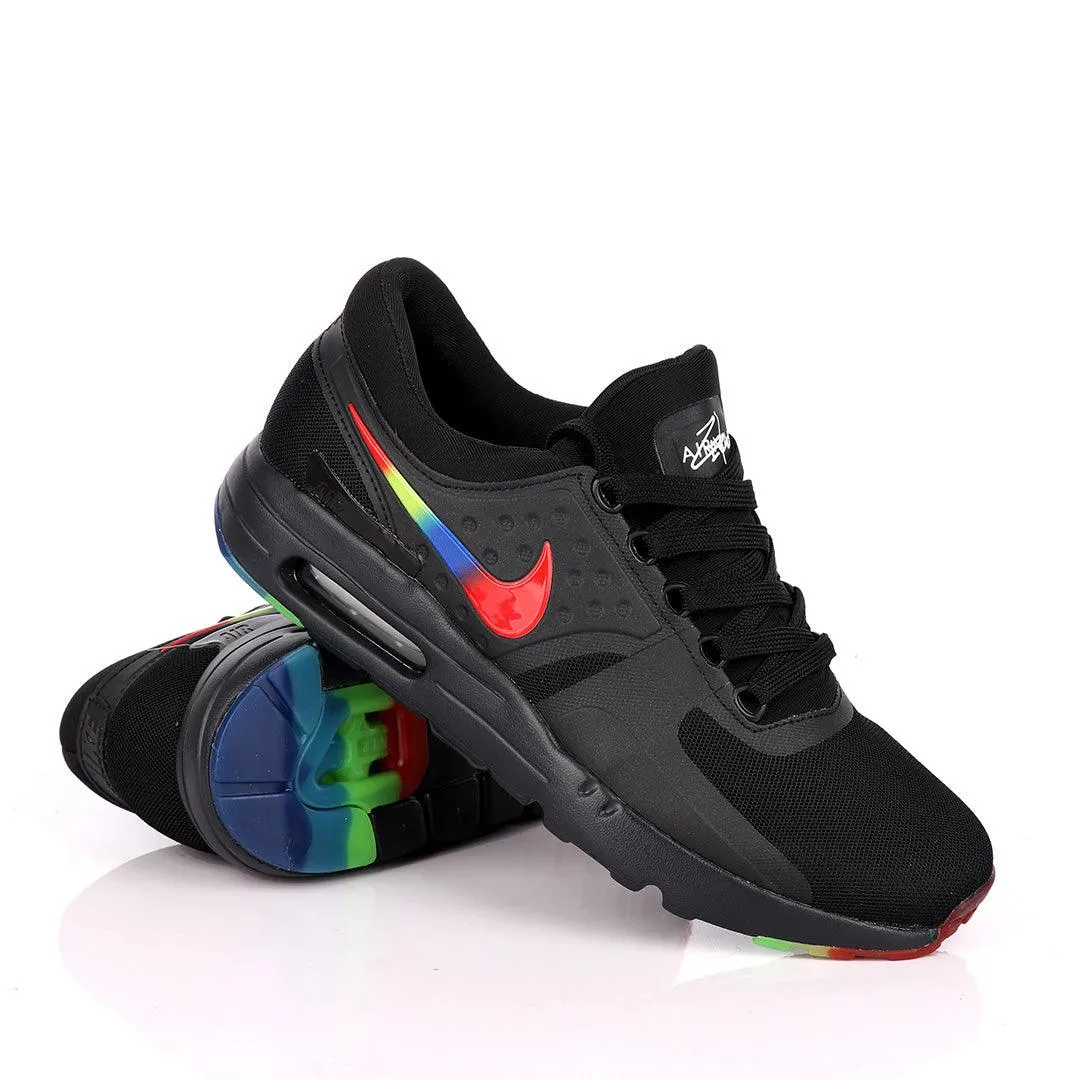 N A Max Zero QS Black Rainbow Sneakers