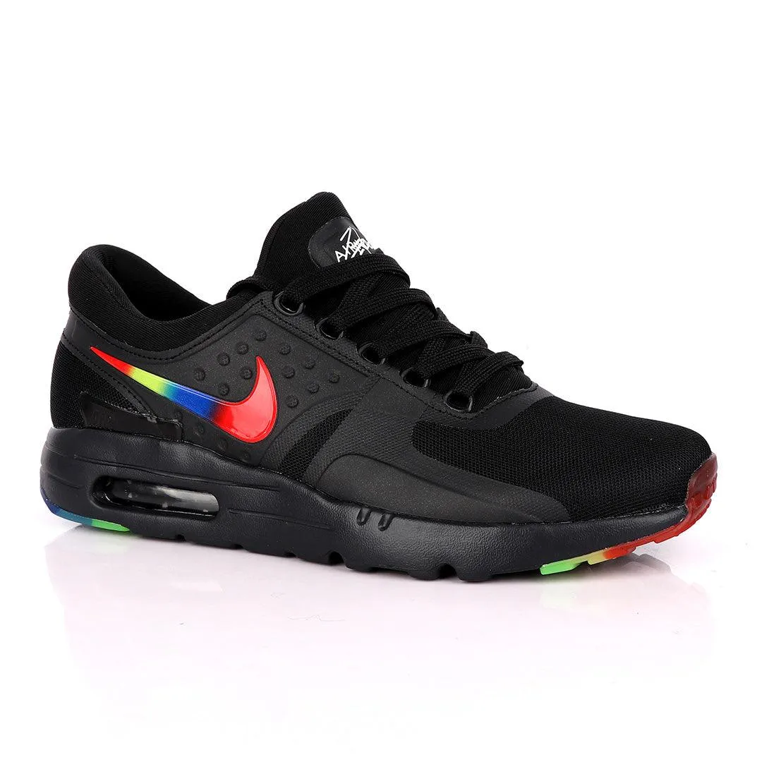 N A Max Zero QS Black Rainbow Sneakers