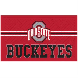 NCAA University Of Ohio State - Cross Hatch Embossed Doormat