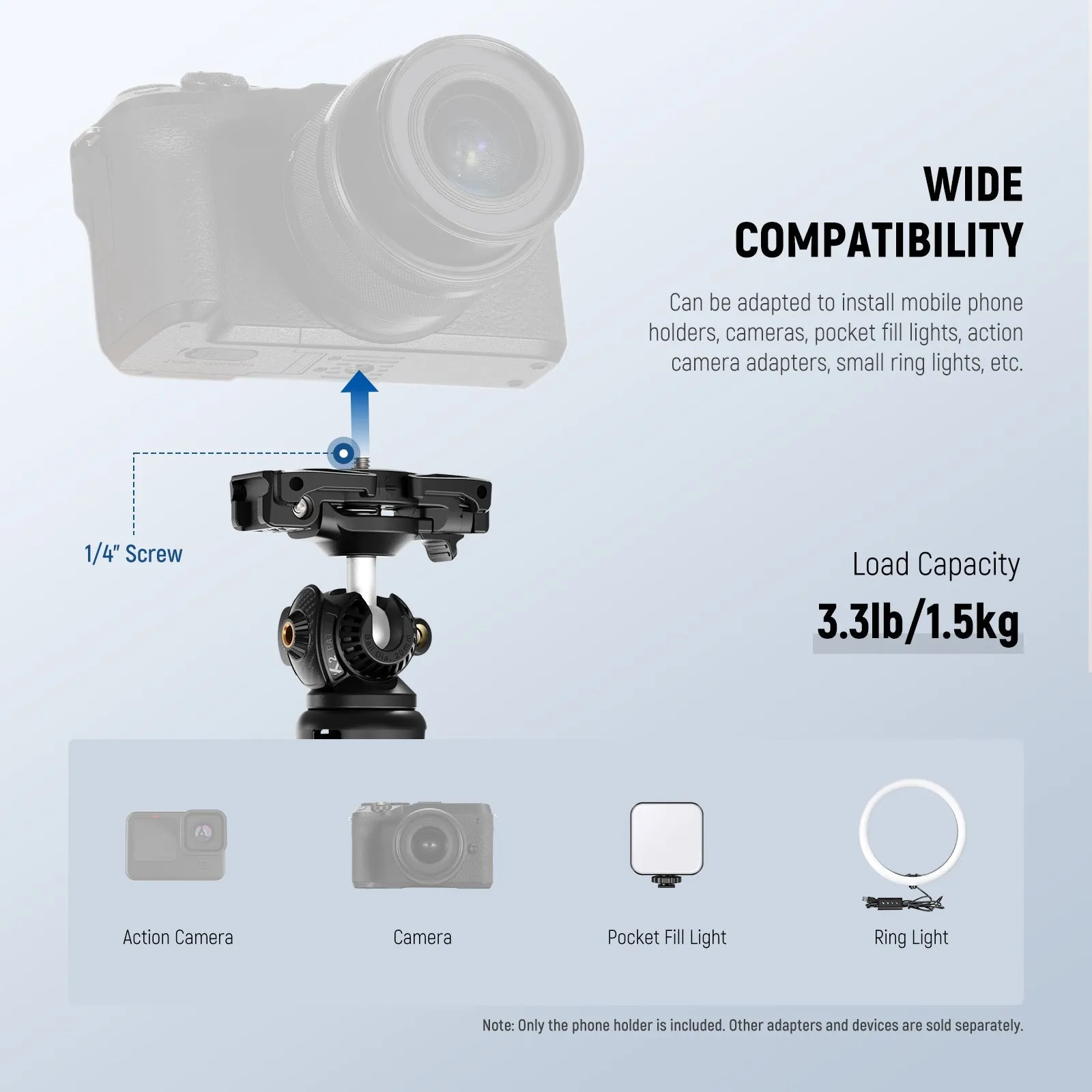 NEEWER TP38 15" Phone Camera Tripod