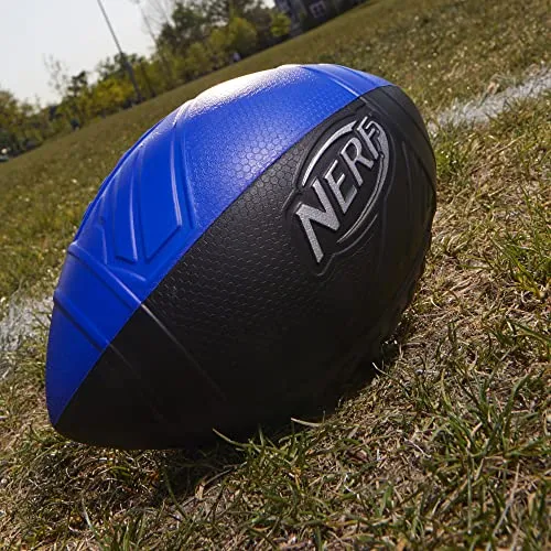 NERF Pro Grip Football, Classic Foam Ball, Easy to Catch & Throw, Balls for Kids, Kids Sports Toys (Blue)