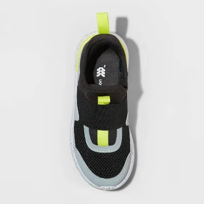 New - Kids' Fern Slip-On Performance Sneakers - All in Motion Gray/Lime Green 1