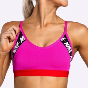 Nike - Indy Women's Light-Support Logo Sports Bra - FIRE PINK/UNIVERSITY RED/WHITE