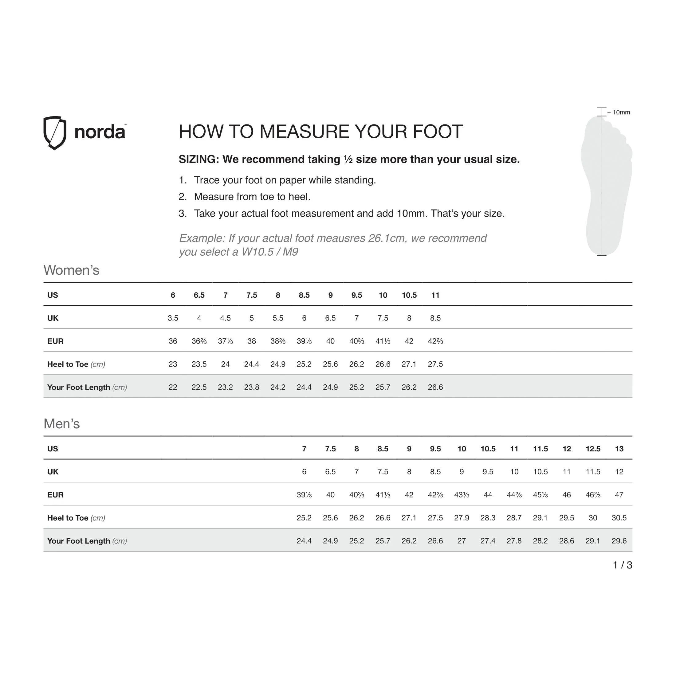 Norda 001 Trail Running Shoe (White/Grey)