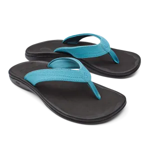 OluKai Women's 'Ohana Sandal / Blue Mist / Black