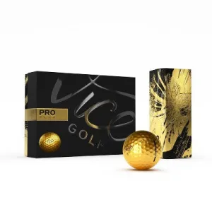 Open Box - Vice Pro Plus Golf Balls - Gold