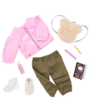 Our Generation Deluxe School Outfit with Bear Backpack