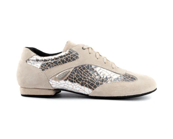 Port Dance Fashion Sneaker Silver Craquelle