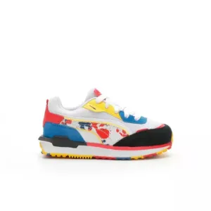 Puma CITY RIDER-SPLASH  PS KIDS /INFANTS -WHITE / ROYAL /DANDELION