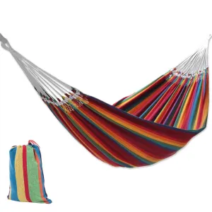 Rainbow Striped Cotton Fabric Brazilian Wide Hammock - Littlestar-cn